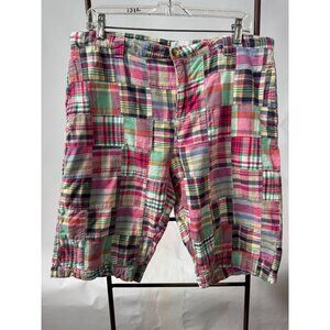 Weatherproof Vintage 90s Womens Patchwork Plaid Cotton Shorts Size 12